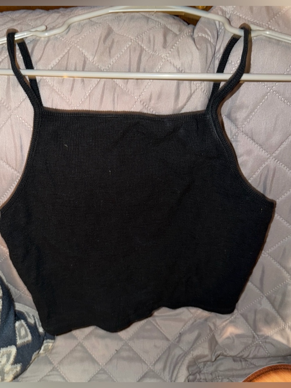 wild fable Black Ribbed Crop Cami